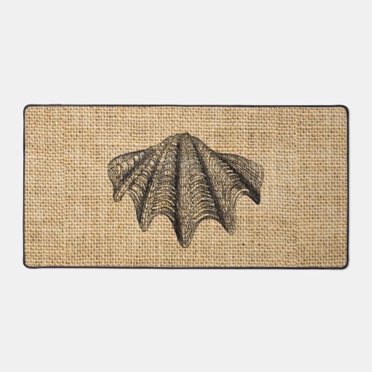 Rustic Burlap Photo Seashing Design (Recto)