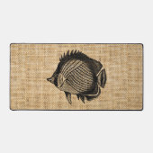 Rustic Burlap Photo Tropical Fish Design (Recto)