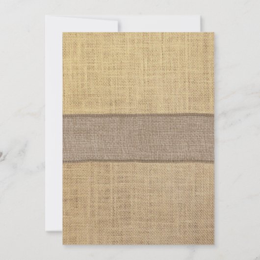 Rustic Burlap Ribbon 30th Birthday Party Kaart (Achterkant)
