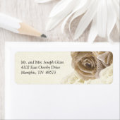 Rustic Burlap Roos Flowers Retouradres Labels (Insitu)