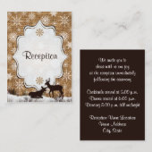 Rustic Burlap, Snowflakes & Deer Enclosure Kaart (Voorkant / Achterkant)