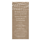 Rustic Burlap String programme de mariage (Devant)