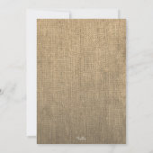 Rustic Burlap Waterverf Wreath Baby shower Invite Kaart (Achterkant)