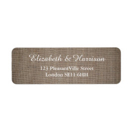 Rustic Burlap Wedding Etiket