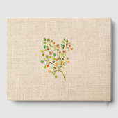 Rustic Burlap Wedding Guest Book Gastenboek (Achterkant)