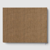 Rustic Burlap Wedding Photo Gastboek Gastenboek (Achterkant)