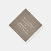 Rustic Burlap Wedding Servet (Hoek)