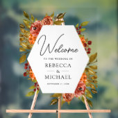 Rustic Burnt Orange Floral Wedding Welcome (Neutre)