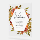 Rustic Burnt Orange Floral Wedding Welcome (Angle)