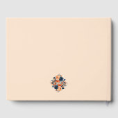 Rustic Burnt Oranje en Blue Wedding Gastenboek (Achterkant)