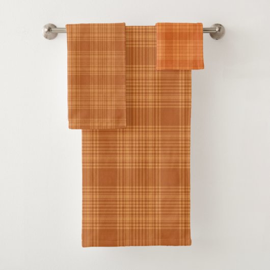 Rustic Burnt Oranje en Yellow Autumn Pset  Bad Handdoek (Insitu)