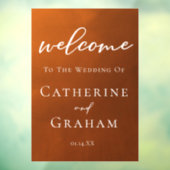 Rustic Burnt Oranje Welkom op onze herfstbruiloft Raamsticker (Vel 3)