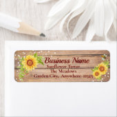Rustic Business Floral Sunflower Address Label (Insitu)