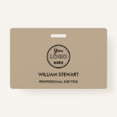 Rustic Business Logo Company Employee Personal Badge (Achterkant)