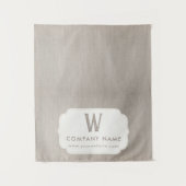 Rustic Business Table Runner Banner Beige Linen Wandkleed (Voorkant)