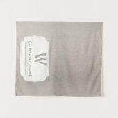 Rustic Business Table Runner Banner Beige Linen Wandkleed (Voorkant (horizontaal))