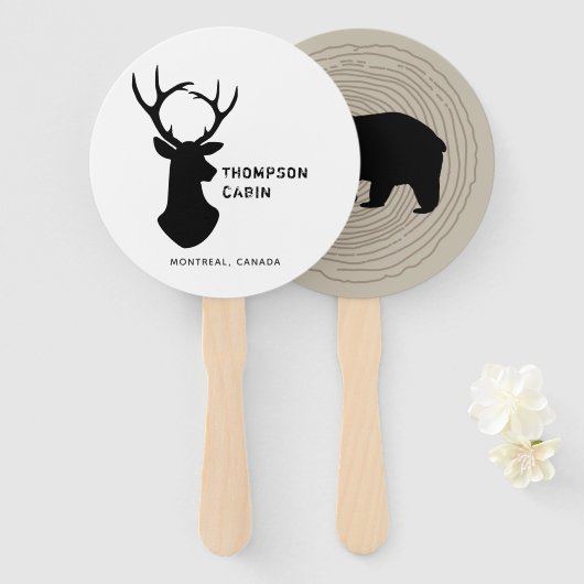 Rustic Cabin Handwaaier (Voorkant en achterkant)