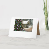 Rustic Cabin Kerstmis Feestdagen Kaart (Achterkant)