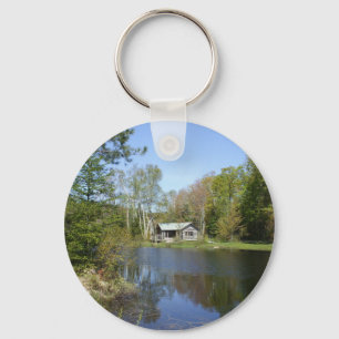 Rustic Cabin Water Scene Sleutelhanger