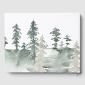 Rustic Cabin Waterverf Forest Green Welkom Gastenboek (Achterkant)