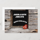 RUSTIC CABIN WEDDING INVITATIONS CUSTOM KAART (Voorkant / Achterkant)