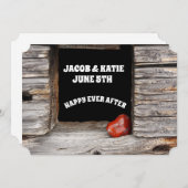 RUSTIC CABIN WEDDING INVITATIONS PERSONALISEERD KAART (Voorkant / Achterkant)