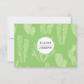 Rustic Cacti Wedding Invitation rsvp Kaartje (Achterkant)