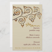Rustic Cafe Menu Stationery (Voorkant / Achterkant)