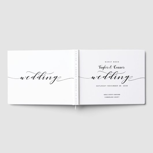 Rustic Calligraphie Mariage livre d'invité (Complet)