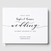 Rustic Calligraphie Mariage livre d'invité (Recto)