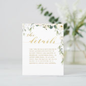 Rustic Calligraphy Wedding Details Enclosure Kaart (Staand voorkant)