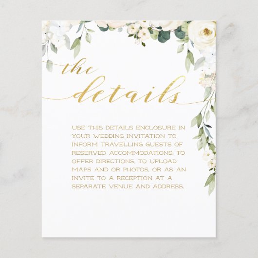 Rustic Calligraphy Wedding Details Enclosure Kaart (Voorkant)
