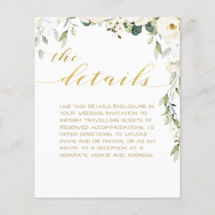 Rustic Calligraphy Wedding Details Enclosure Kaart