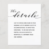 Rustic Calligraphy Wedding Details Enclosure Kaart (Voorkant)