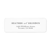 Rustic Calligraphy Wedding Return Label (Voorkant)