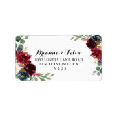 Rustic Calligraphy Wedding RSVP Address Label (Voorkant)