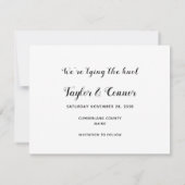 Rustic Calligraphy Wedding Save the Date Kaart (Achterkant)