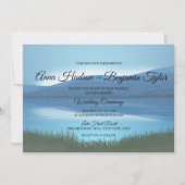 Rustic Calming Lakeside Mariage Invitations de l'é (Devant)