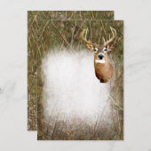 Rustic Camo Hunting Deer Antlers Blank Invitting Kaart (Voorkant / Achterkant)