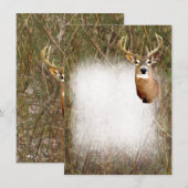 Rustic Camo Hunting Deer Antlers Blank Invitting Kaart (Voorkant / Achterkant)