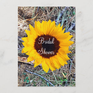 Rustic Camo Sunflower Bridal Shower Invitations Kaart