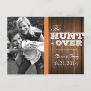 Rustic Camo Wood Save The Date Wedding Briefkaart