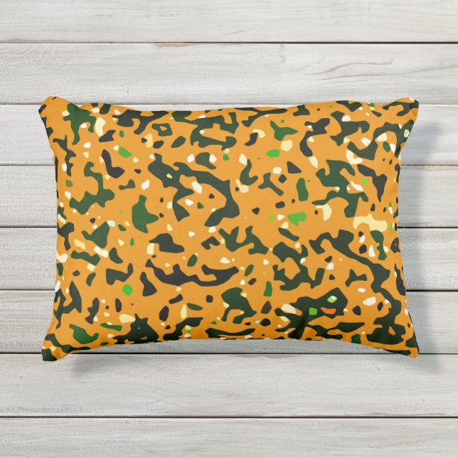 Rustic Camouflage Pattern Buitenkussen (Voorkant)