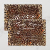 Rustic Camouflage Wedding RSVP-kaarten RSVP Kaartje (Voorkant / Achterkant)