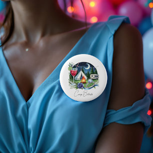 Rustic Camp Bride Gepersonaliseerde vrijgezellenfe Ronde Button 5,7 Cm