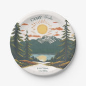 Rustic Camp Weekend Retreat Bachelorette Papieren Bordje (Voorkant)