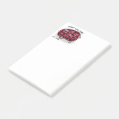 Rustic Camper Red Buffalo Pset Monogram Naam 4x6 Post-it® Notes (Schuin)