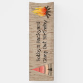 Rustic Camping Birthday Banner (Verticaal)
