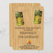 Rustic Camping Invitations d'anniversaire (Devant / Derrière)