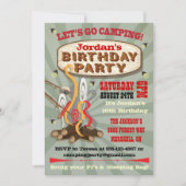 Rustic Camping Invitations de fête d'anniversaire (Devant)